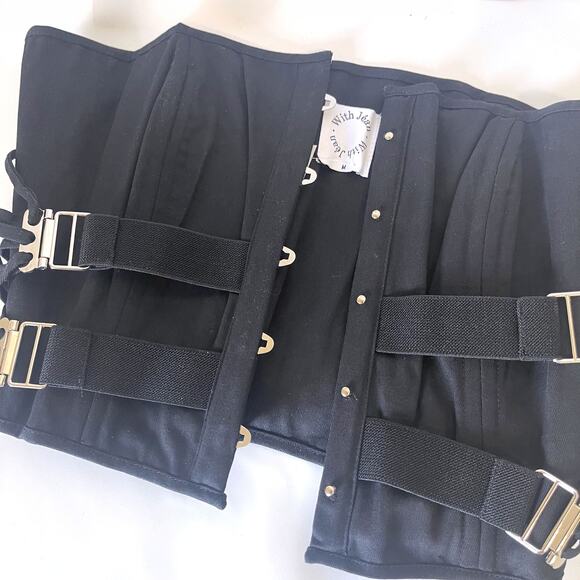 WITH JEAN NWT Fasten Corset Top in Black Size M - Picture 11 of 16